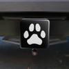 Graphics and More Paw Print Dog Cat White on Black