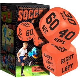 Qumic Soccer Gifts for Boys 8-12 - 2PCS Soccer Training Equipment Dice Games Cool Soccers Toys Stuff and Accessories for Teenage Boys Girls 8-12-14-16, Sports Gifts for Birthday & Stocking Stuffers