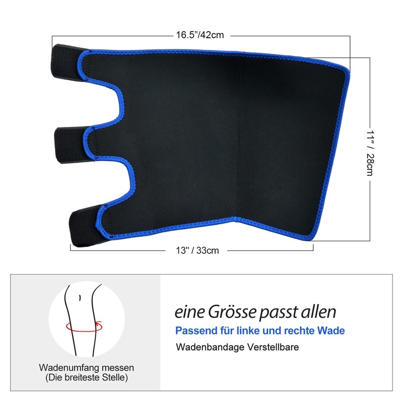 Odoland Calf Support Muscle Fibre Tear, Adjustable Calf Support Sports