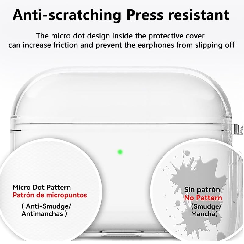 Lemxiee Transparent TPU Case for AirPods Pro 3 Case