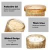 Flrolove 4pcs Amber Glass Qtip Holder, 10oz Bathroom Organizers and