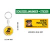 daged Rottweiler Dog Key Ring 3D Effect + Sticker -