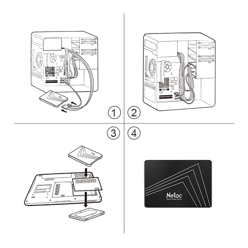 Netac 240GB Internal SSD SATA III 6Gb/s 2.5-Inch/7mm PC Solid