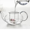 TAMUME 600ML Klassische Art-Glasteekanne mit Infuser Glassieb und Kappe