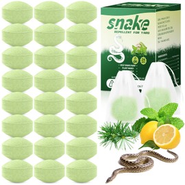 24 Pack Natural Snake Repellent, Snake Repellent for Outdoor Yard Garden House | Long-Lasting Protection | Safe for Dogs and Children, Light Green