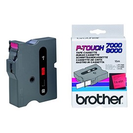 Brother TX - Laminated tape - black on red - Roll (2.4 cm) - 1 roll(s)