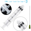 3 Pack 20ml Industrial Plastic Syringes with Blunt Luer Lock