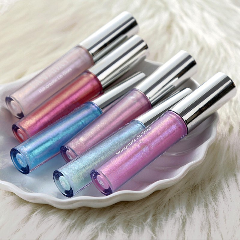 Nude Diamond Metallic Glitter Gloss, Sparkle Shiny Plumper Liquid Lipstick