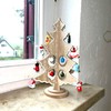 Small Wooden Christmas Tree with Wooden Tree Hanger Height 25