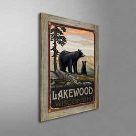 Northwest Art Mall Lakewood Wisconsin Rustic Metal Print on Reclaimed Barn Wood from Travel Artwork by Artist Paul A. Lanquist 8.5" x 11.5"