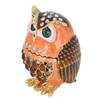 Owl Trinket Box Cute Appearance Brown Metal Jewelry Box for