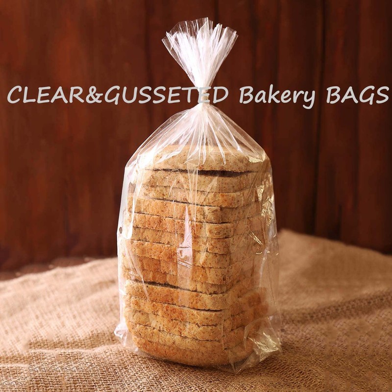 Large Bread Bags with Ties, 8 x 4 x 18",