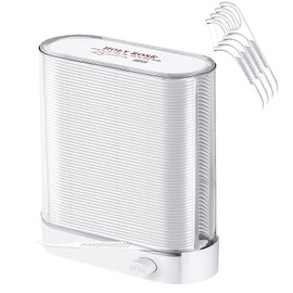 Holy Rose Dental Floss Picks Dispenser,Adults for Clean Teeth Floss Sticks Toothpick,Automatic Pop-Up Organiser Case with Flossers 88 Count,Sealed Storage,is Perfect Tool for Oral Care.