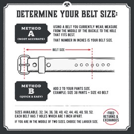 Main Street Forge Bootlegger Leather Belt | Made in USA | Brown with Black Buckle - 42