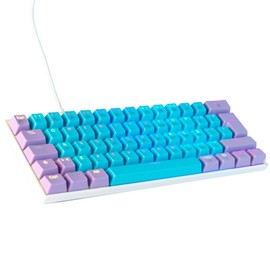 Ocelot Gaming Teclado mecánico 60 Candy Blue 60-OC. Alámbrico USB A - USB C, Acabado plástico, iluminación Tipo RGB.Compatible con...                 