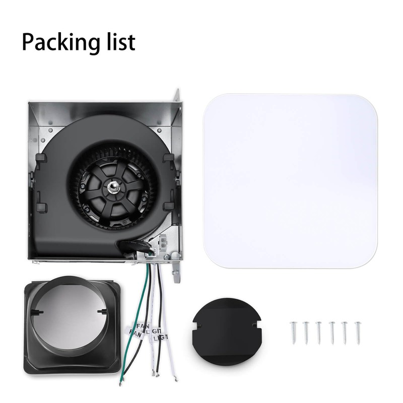 JOEAONZ Bathroom Exhaust Fan with Light 110 CFM Quiet with
