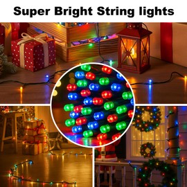 [2Pack] Connectable Christmas String Lights Multicolored, 210FT 600LED Christmas Lights for Outside/Indoor, Plug in Christmas Tree Lights with 8 Modes, TwinkleString Lights for Holiday Party