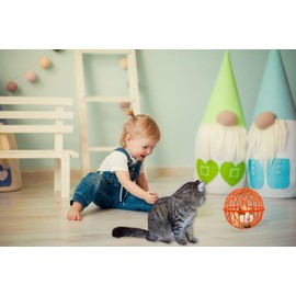 CalorMixs 7.8" Ball-Shaped Movable Pigeon Chick Coop, Little Rabbit Duck Guinea Pig Safe Walking Net,Preventing Dog Bites, Predation by Eagles Wolves Cats Eagles, Pet Safety Cage