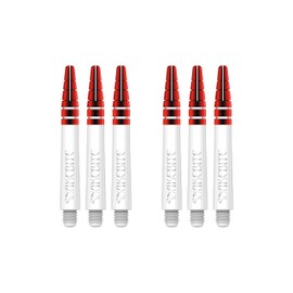 RED DRAGON Peter Wright Snakebite Nitrotech Intermediate White and Red Stems - 2 sets per pack (6 stems in total)