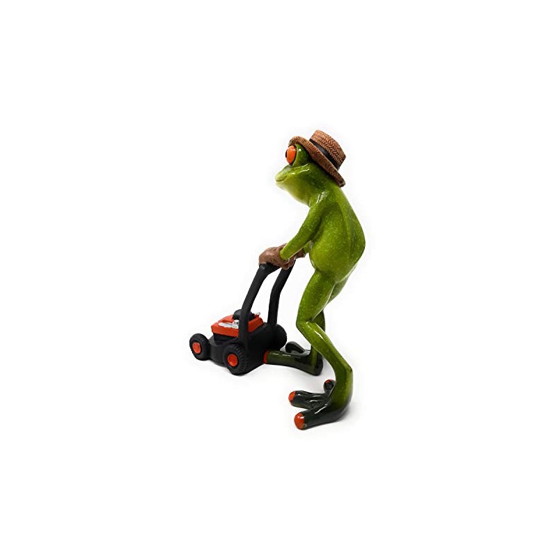 formano Funny Frog Figure with Lawn Mower Poly 16 cm
