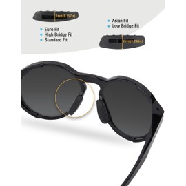 Bowyer 4 Pairs Replacement Nose Pads Compatible with Oakley Clifden OO9440 / Forager OO9421 / Plazma OO9019 / Plazma Asian Fit OO9019A Sunglass-Black