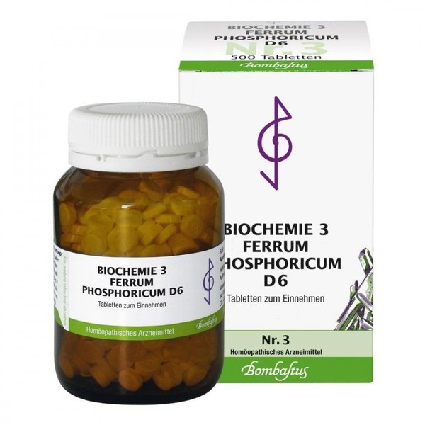 BIOCHEMIE 3 Ferrum Phosphoricum D 6 Tablets Pack of 500