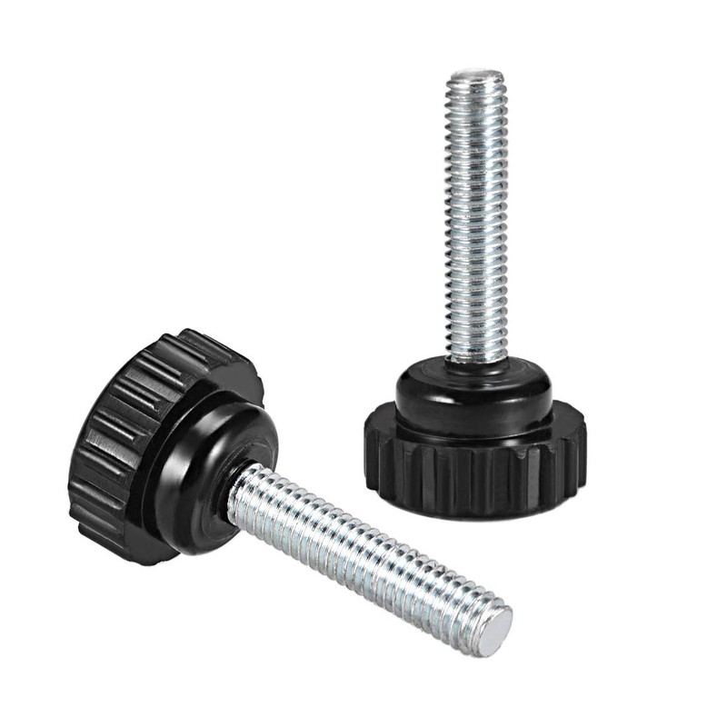 sourcing map M6 x 35mm Metric Male Thread Knurled Clamping