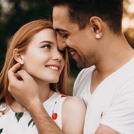 Moissanite Lab Created Diamond Earrings 1.0ctw-3.0ctw Solitaire Studs, D Color VVS1, Hypoallergenic 925 Sterling Silver, 14K White Gold Plated, Friction Back - Gift for Women & Men, Silver 6P