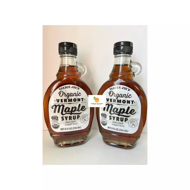 Trader Joe's 2 BOTTLES Trader Joe’s ORGANIC Vermont Maple Syrup