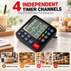 4-Channel Digital Kitchen Timer for Cooking & Study – LCD
