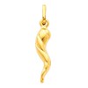 The World Jewelry Center 14k Real Yellow Gold Twisted Cornicello