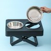 The Paw Collective Elevated Dog Bowl, Adjustable Height, Stainless Steel