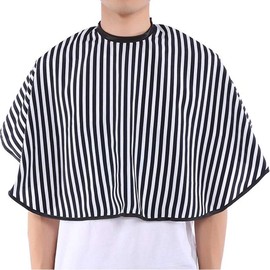 Barber Hair Shawl, Striped Soft Hair Cutting Barber Cape Hairdressing Salon Gown Bib Apron for Hair Dye Coloring Hair Perming