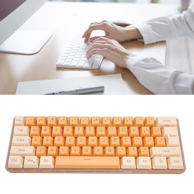 Gaming Keyboard USB 61 Keys Contrast Color RGB Light Key