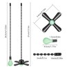 Dotlite Black Ceiling Fan Pull Chain Set, 2Pack 3mm Diameter