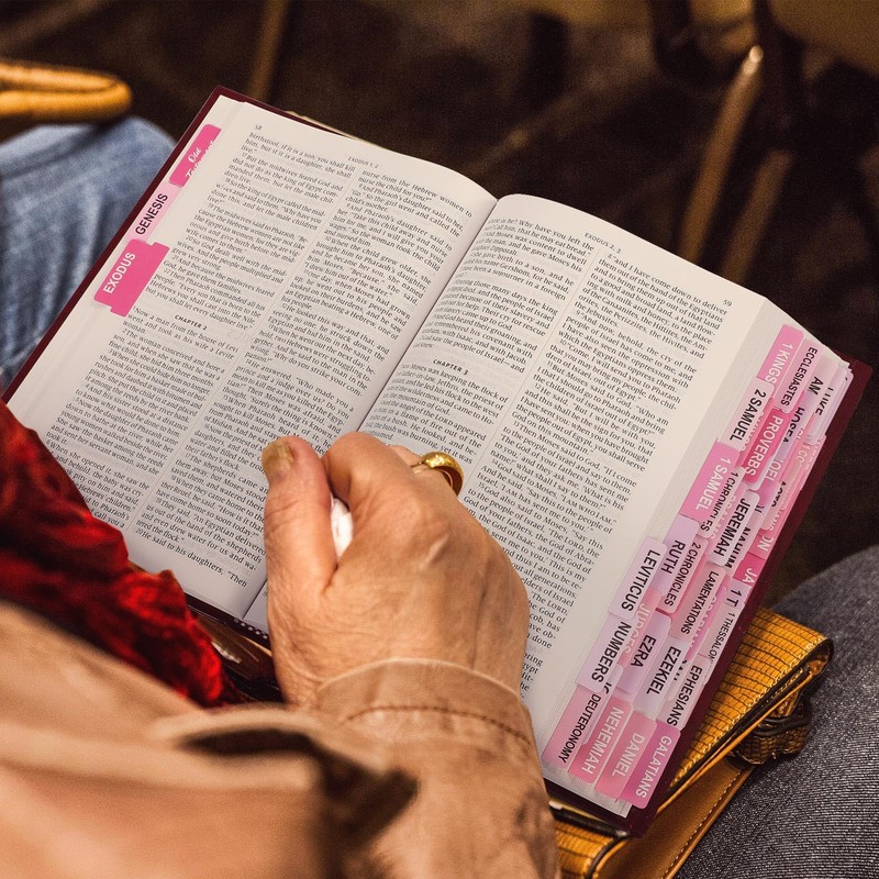 SKYDUE Bible Tabs - 100 Laminated Tabs for Women and