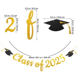 Class of Graduation Banner Decoration Reusable Bright Colors Easy to Install Parties Photo Props Backdrops Celebrate Your Graduate Style