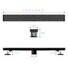 SaniteModar Linear Shower Drain, Black Linear Drain 36 inch with