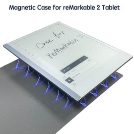 FineGear Magnetic Case for Remarkable 2 Paper Tablet 10.3" 2020, PU Leather Slim Lightweight Book Folio Stand Protective Cover with Pen Holder (Navy)