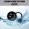 Whaline 6Pcs Black Smile Face Straw Covers 0.4 Inch Silicone