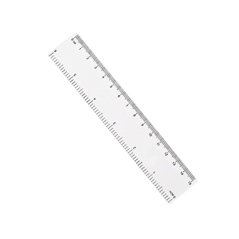 6 Pcs Clear Ruler,6 inch Ruler, Plastic Ruler, Drafting Tools,