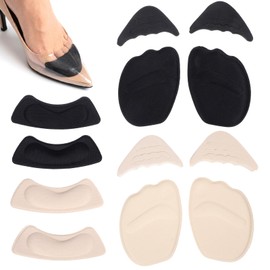 6 Pairs Shoe Filler Heel Pads for Womens Shoes, Adjust Too Big Shoe