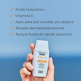 ISDIN Fotoprotector Fusion Fluid COLOR SPF 50, Protector Solar Facial, Innovadora textura ultraligera con color que se funde con tu piel, 50ml        