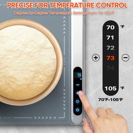 Sourdough Starter Warmer, Sourdough Starter Warming mat with Precise 1°F Thermostat Control (70-105°F),Upgrade High-tech Graphene Heating,Bread Warmer Mat with Sourdough Starter Warmer