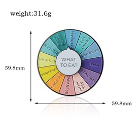 Funny Lucky Color Wheel Enamel Pins - Rotatable Cute Creative Daisy Pin - Aesthetic Pin Gifts for Kids Teens Women and Men
