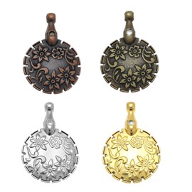 The Lord of the Tools 4 Pieces Yarn Cutter Pendant Round Thread Cutter Decoration Yarn Cutter Thread Yarn Cutting Tools for Sewing Craft Pendant Accessories 4 Colours