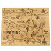 Totally Bamboo Destination Wyoming State Shaped Serving and Cutting Board,