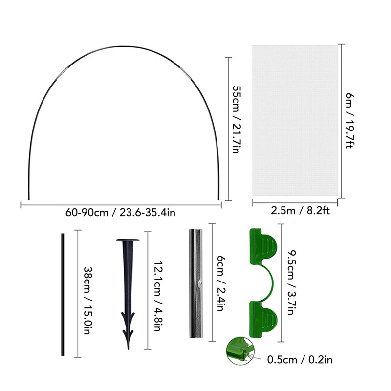 Greenhouse Hoops Grow Tunnel Long Garden Hoops Rust Free Fiberglass
