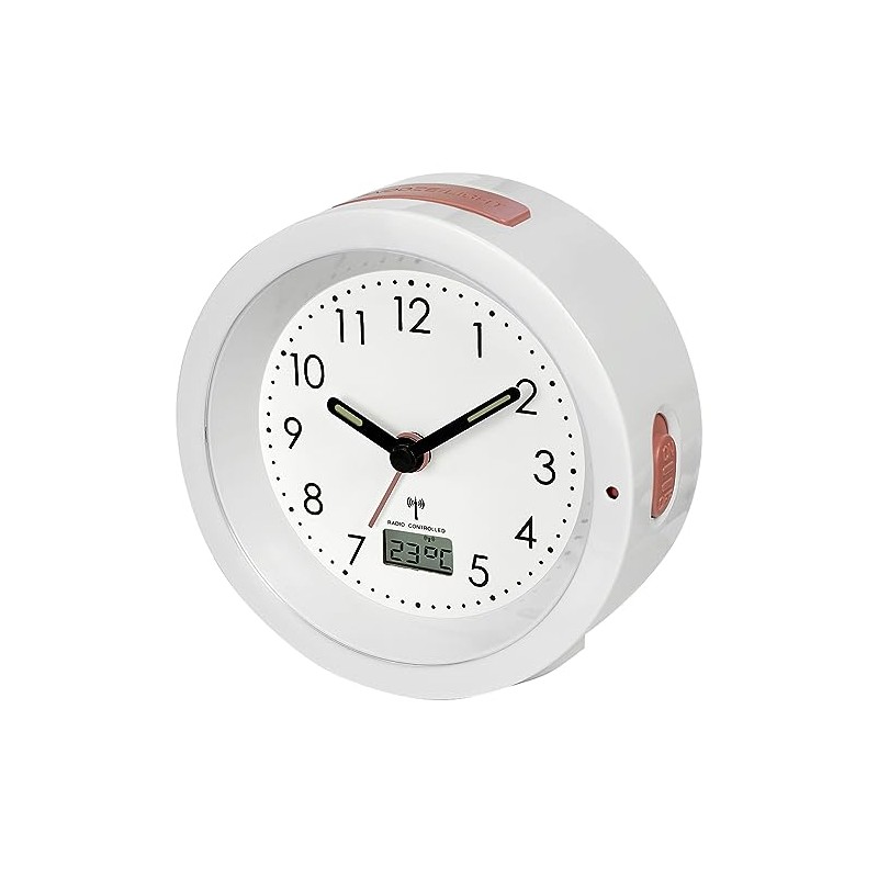 Miraval Radio Alarm Clock with Digital Date Display Temperature Silent