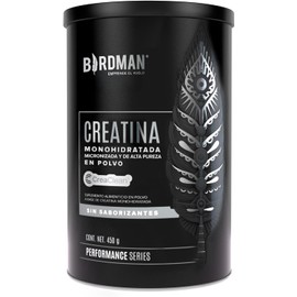 BIRDMAN Creatina Monohidratada de Alta Pureza En Polvo Sin Sabor, Preworkout, Alto Rendimiento 90 Servicios 450g.